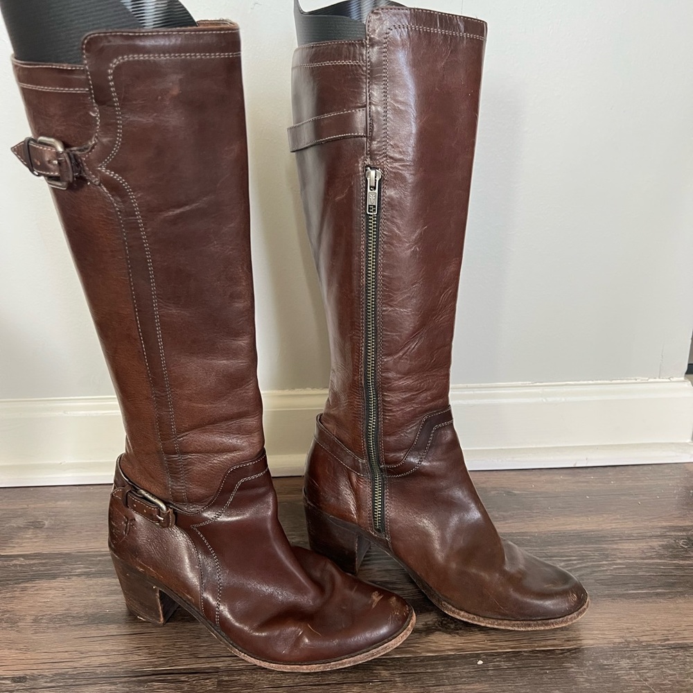Frye brown leather boots